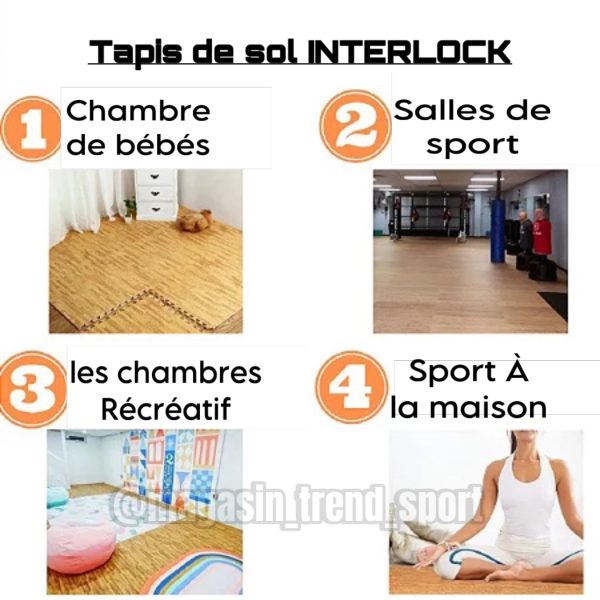 ⁦Tapis de sol INTER-LOCK 1m carré⁩ - الصورة ⁦6⁩