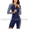 Maillot Combinaison de natation pour Femme , Couleur : Bleu & Blanc 🤍💙