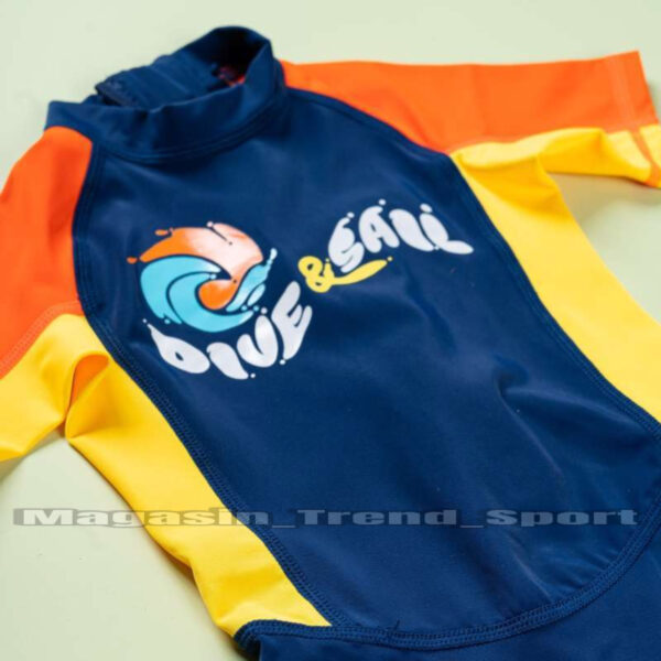 ⁦Maillot Combinaison de Natation Garçons Live & Dail : Couleur BLEU-Orange⁩ - الصورة ⁦10⁩