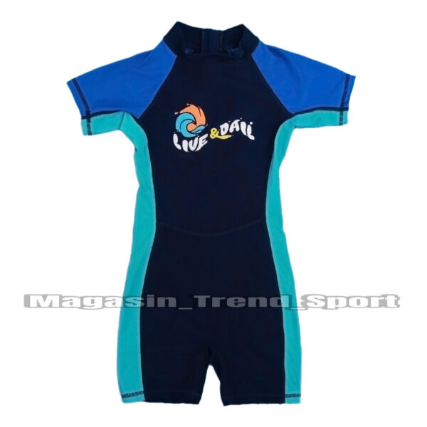 ⁦Maillot Combinaison de Natation Garçons Live & Dail : Couleur Bleu-Ciel⁩ - الصورة ⁦4⁩