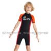 Maillot Combinaison de Natation Garçons Live & Dail : Couleur Noir et Rouge