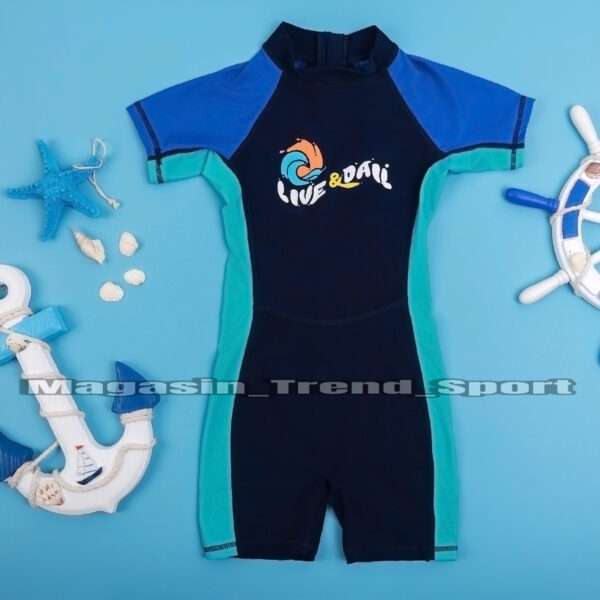 ⁦Maillot Combinaison de Natation Garçons Live & Dail : Couleur Bleu-Ciel⁩ - الصورة ⁦2⁩