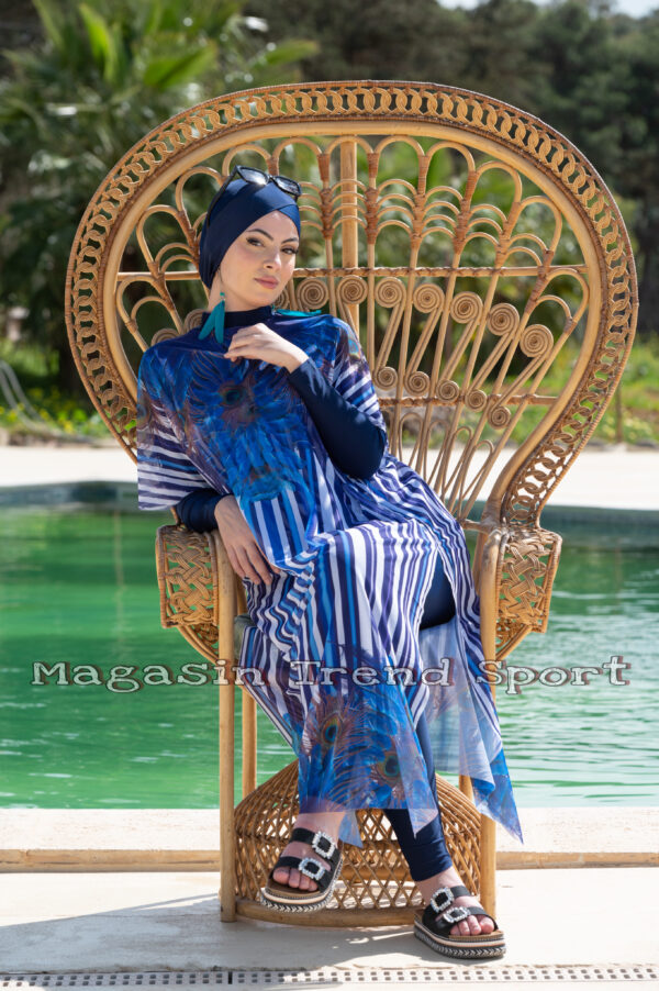 ⁦6 قطع كاملة MALDIVE : مايو بركيني باريو فورلار 4pieces + Sac de plage + Pochette⁩ - الصورة ⁦2⁩