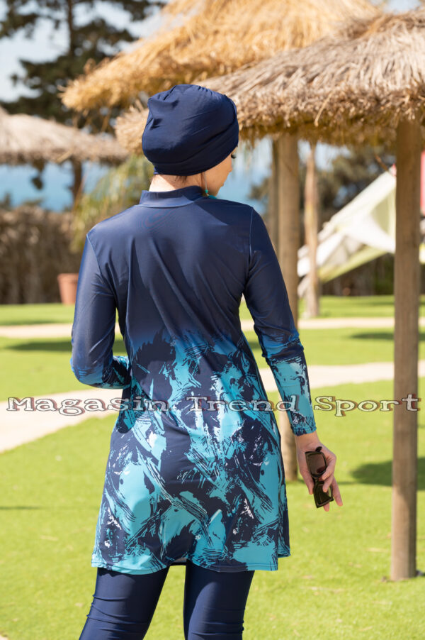 ⁦6 قطع كاملة Bleu Ocean : مايو بركيني باريو فورلار 4pieces + Sac de plage + Pochette⁩ - الصورة ⁦12⁩