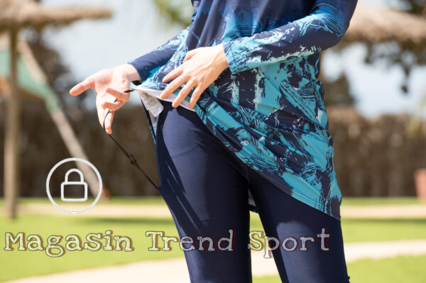 ⁦6 قطع كاملة Bleu Ocean : مايو بركيني باريو فورلار 4pieces + Sac de plage + Pochette⁩ - الصورة ⁦8⁩