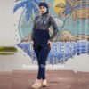 مايو بركيني 3 pièces  لون Bleu Nuit