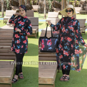 مايو بركيني باريو فورلاو Sac + 6P +بوشات : لون Floral Orange